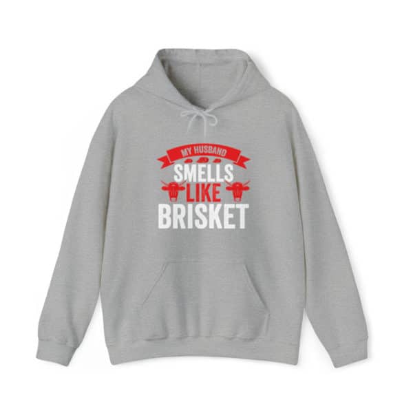 My Husband Smells Like Brisket Unisex Heavy Blend™ Hooded Sweatshirt - Image 5