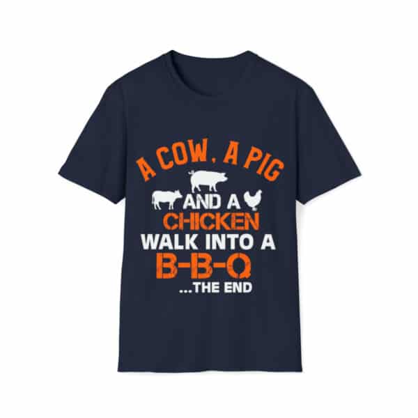 Meaty Misunderstanding, BBQ Animals, Cow Pig Chicken, Graphic Tee, Funny Shirt Unisex Softstyle T-Shirt - Image 19