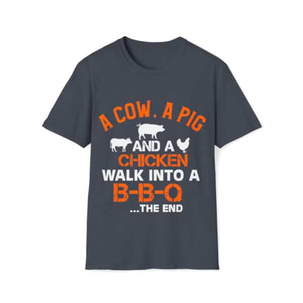 Meaty Misunderstanding, BBQ Animals, Cow Pig Chicken, Graphic Tee, Funny Shirt Unisex Softstyle T-Shirt - Image 22