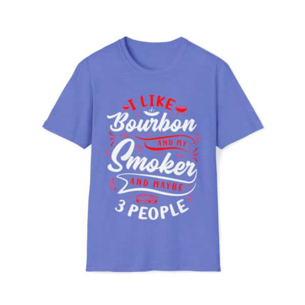 Burbon And Smoker, Graphic Tee, Gift Shirt, Funny Grilling Shirt, Unisex Softstyle T-Shirt - Image 4