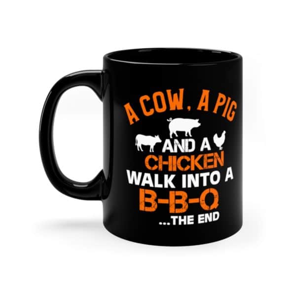 BBQ Animals 11oz Black Mug - Image 2