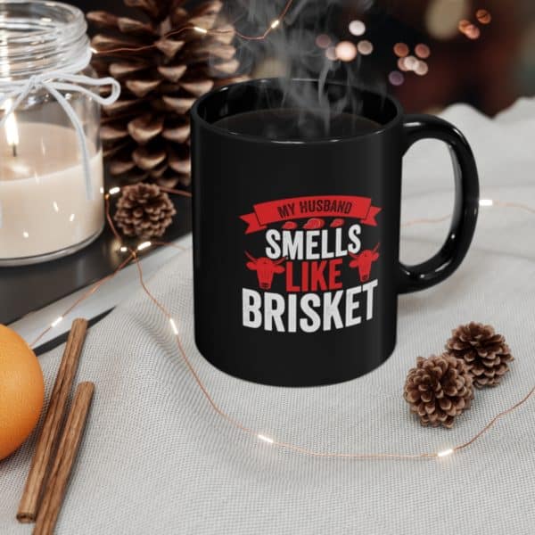 Funny Brisket Mug 11oz Black Mug - Image 4