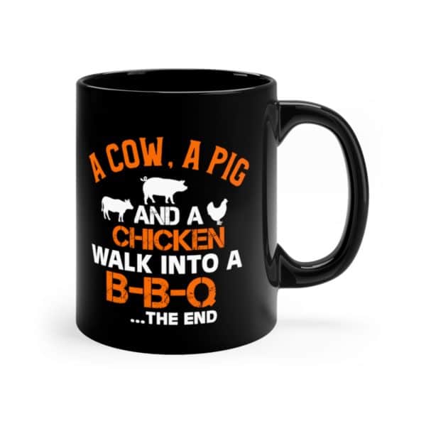 BBQ Animals 11oz Black Mug - Image 3