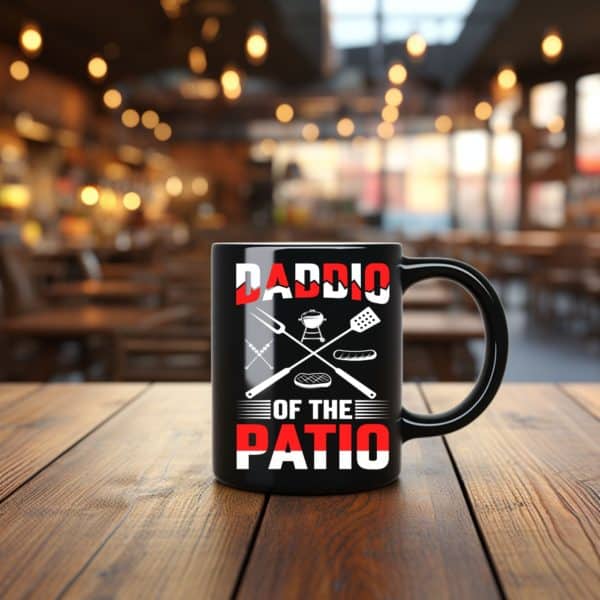 Funny Daddio Of The Patio Mug 11oz Black Mug