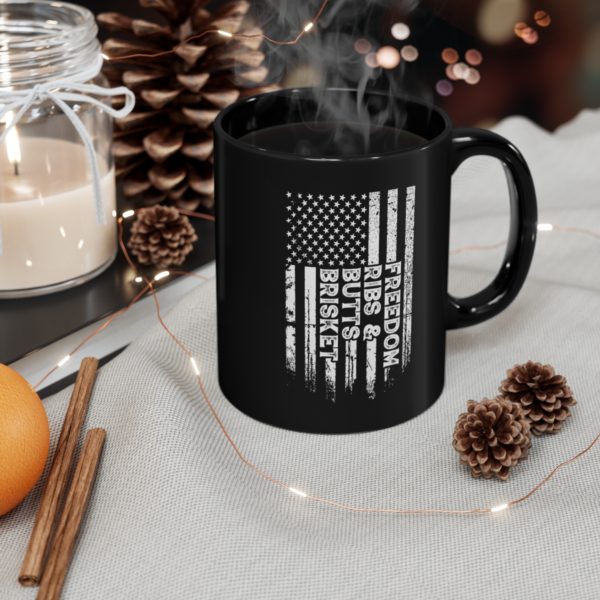 Brisket, Butts, Ribs, And Freedom Mug - Image 4